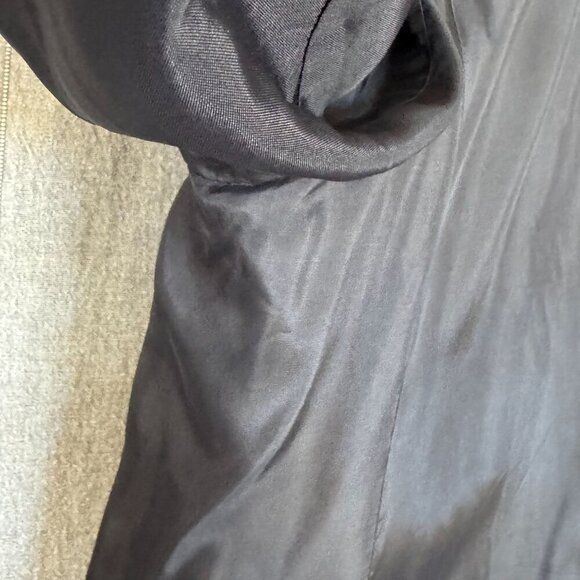 Bloomingdale's Black 100% Silk Single Mother of Pearl Button Blazer Plus Size 18 - Picture 6 of 10